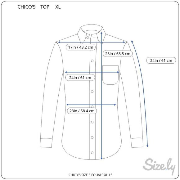 CHICO'S LADIES COLLARED BUTTON UP SHIRT JACKET BLUE WHITE PLAID POCKETS SIZE XL - Picture 7 of 7